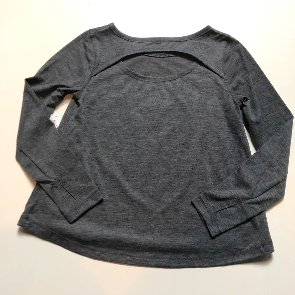Old Navy Active Gray Girls Long Sleeve Sz 5 (XS)